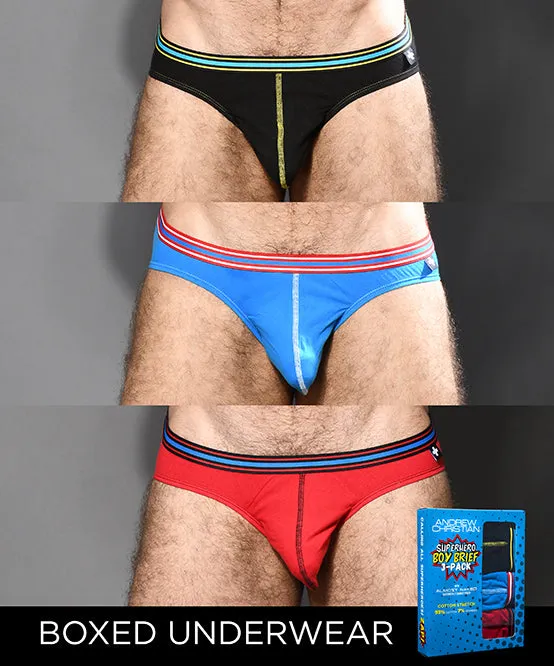 Boy Brief Superhero 3-Pack w/ Almost Naked