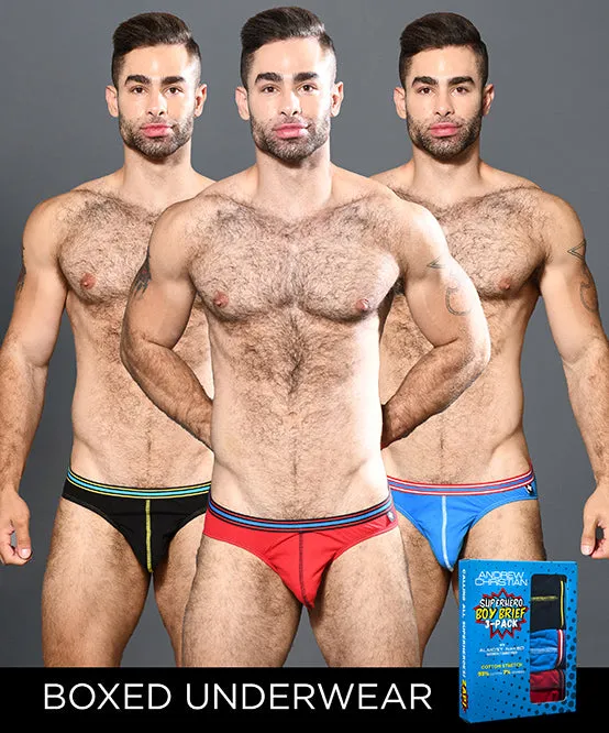 Boy Brief Superhero 3-Pack w/ Almost Naked