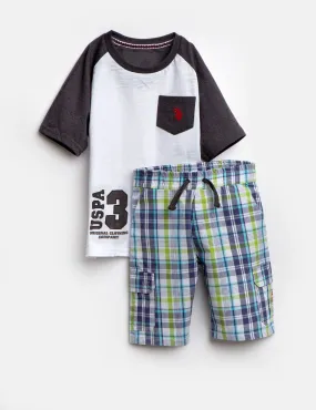 BOYS 2 PIECE SET: TEE & SHORTS