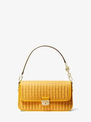 Bradshaw Small Pleated Logo Convertible Shoulder Bag