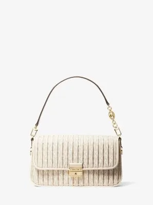 Bradshaw Small Pleated Logo Convertible Shoulder Bag