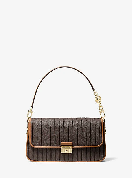 Bradshaw Small Pleated Logo Convertible Shoulder Bag