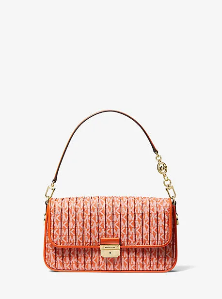 Bradshaw Small Pleated Logo Convertible Shoulder Bag