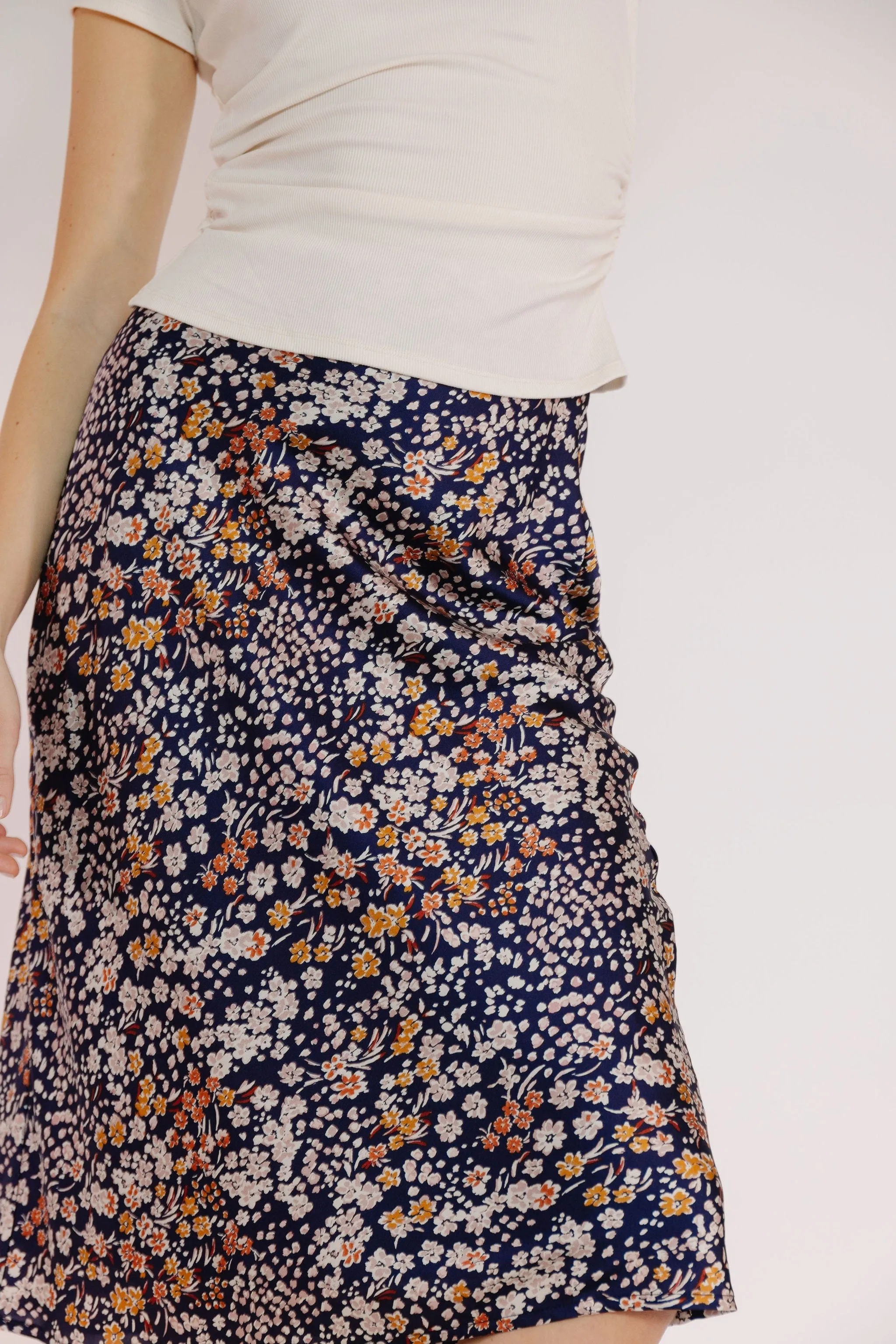 Brandy Skirt in Navy Floral