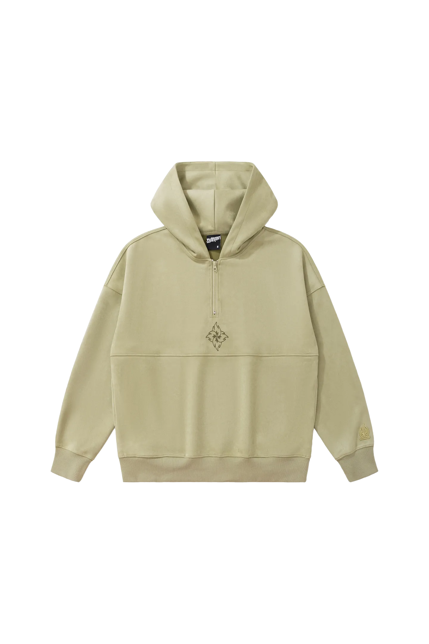 BURNIN Flame Dart Suede Hooded Sweatshirt