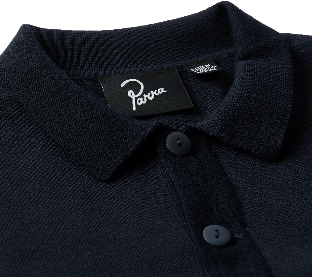 by Parra Flower Blob Knitted Polo Pullover