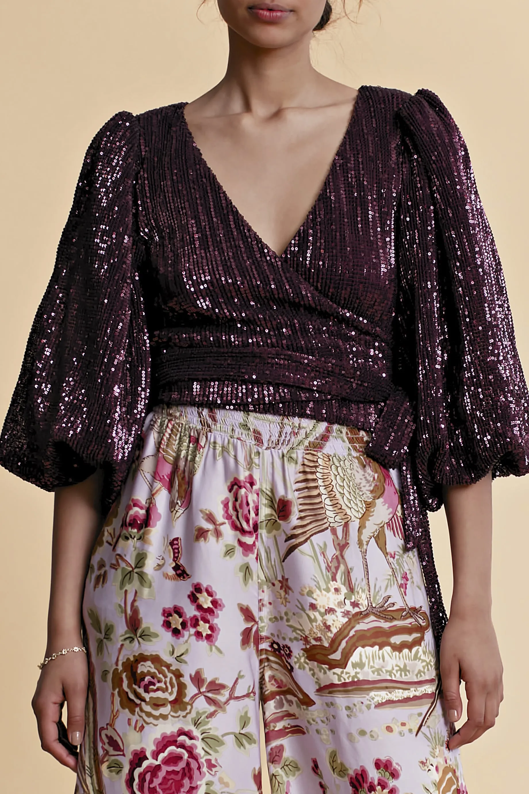 ByTimo Sequins Top - Plum