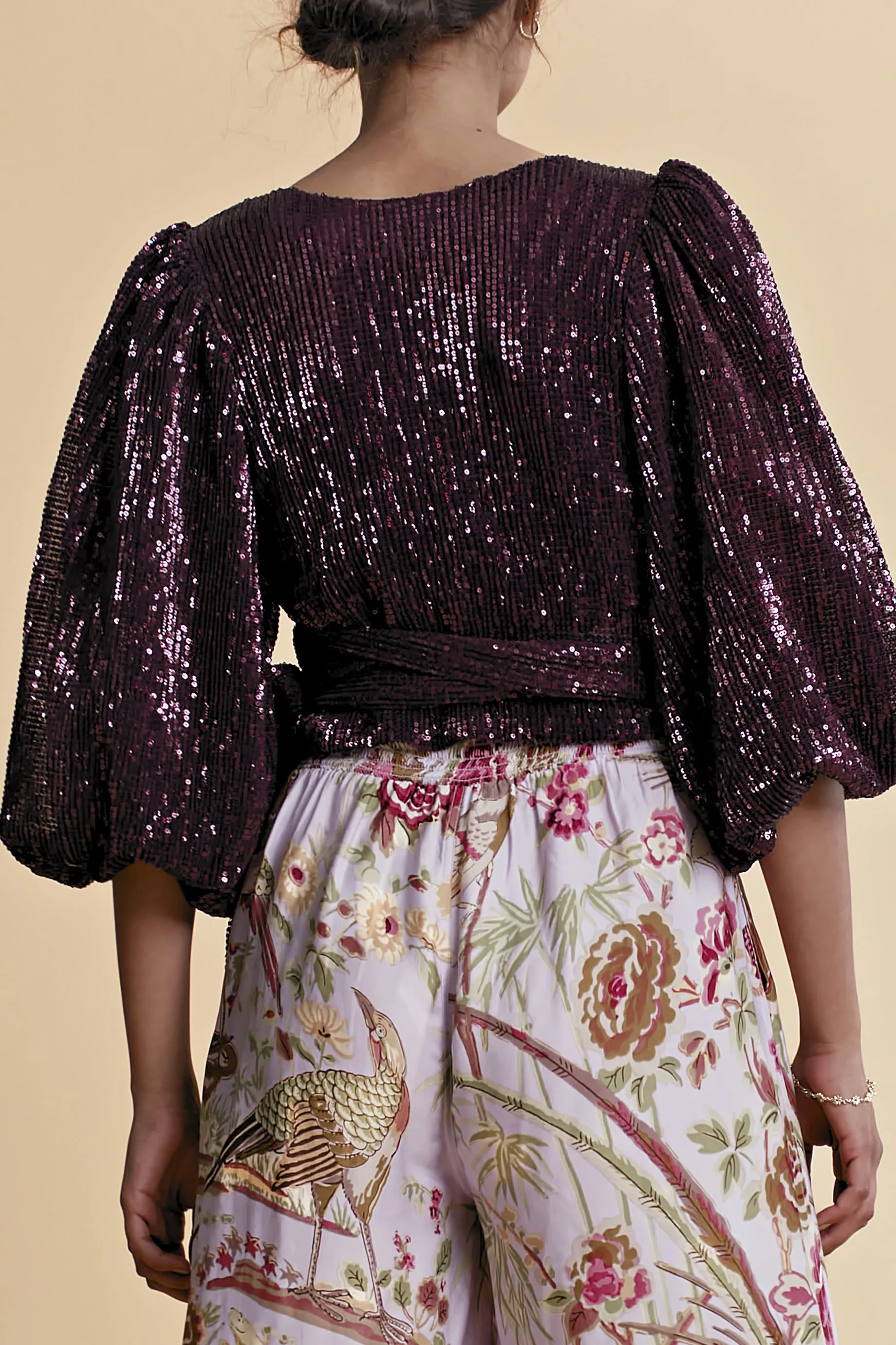 ByTimo Sequins Top - Plum