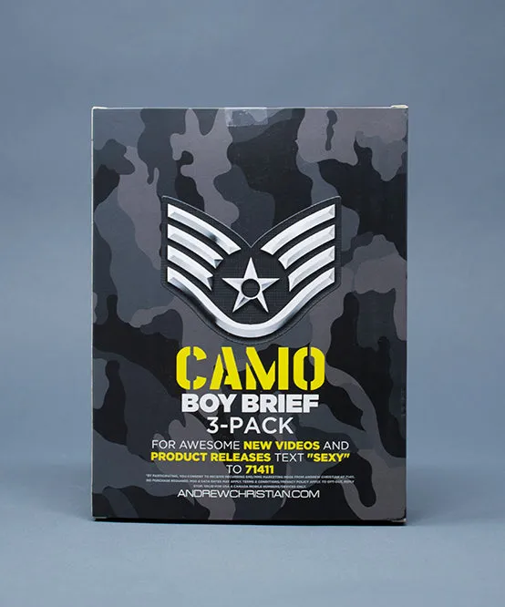 Camo Boy Brief 3-Pack w/ Almost Naked