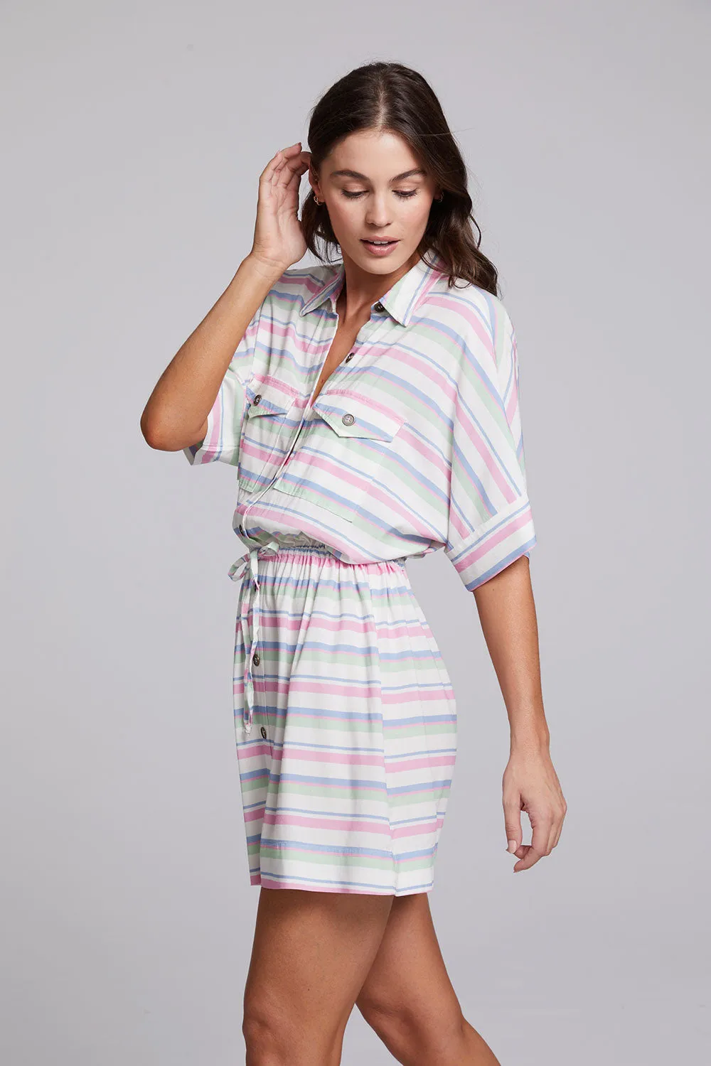 Carmela Positano Stripe Mini Dress