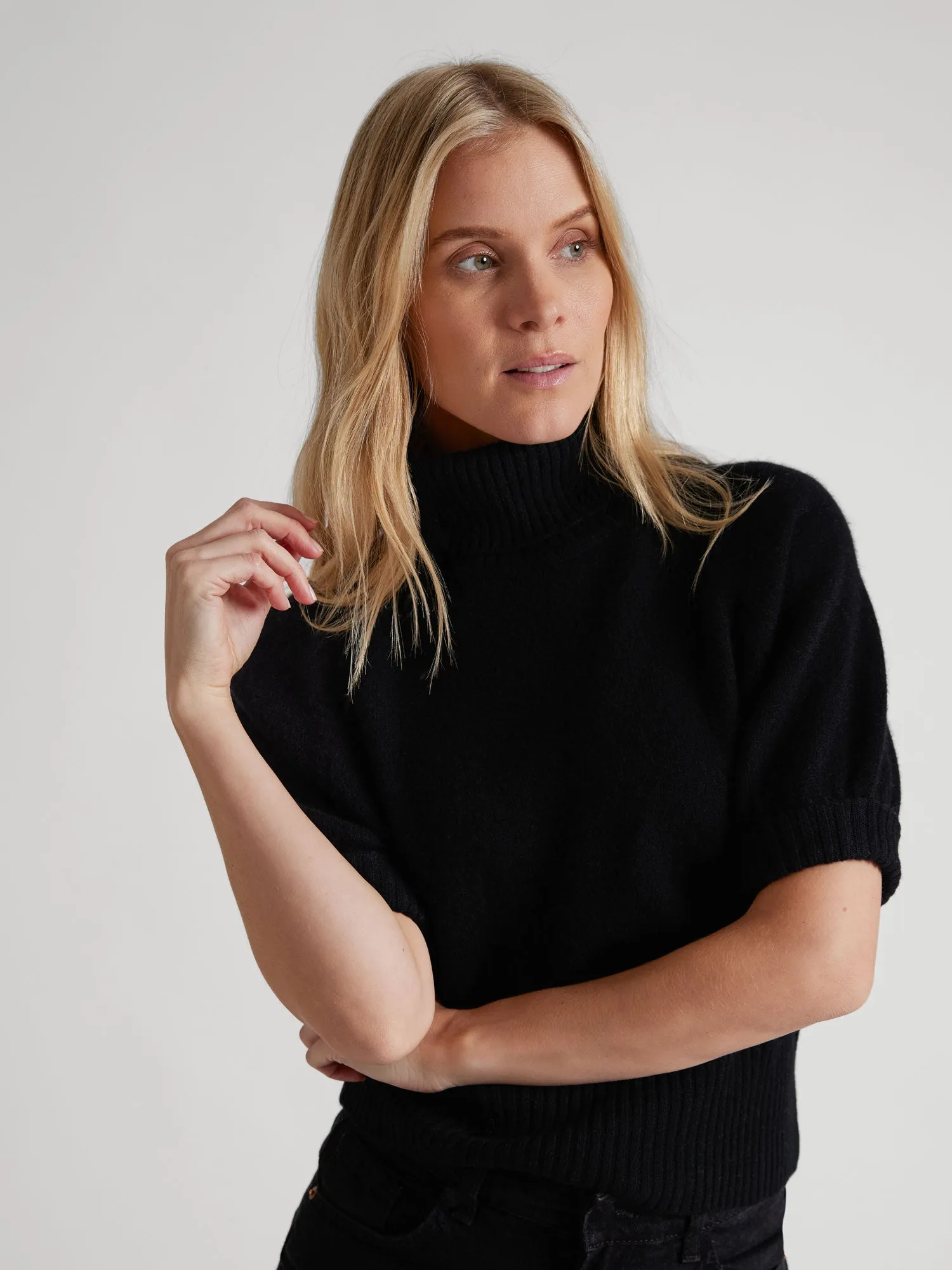 Cashmere sweater "Una" - black