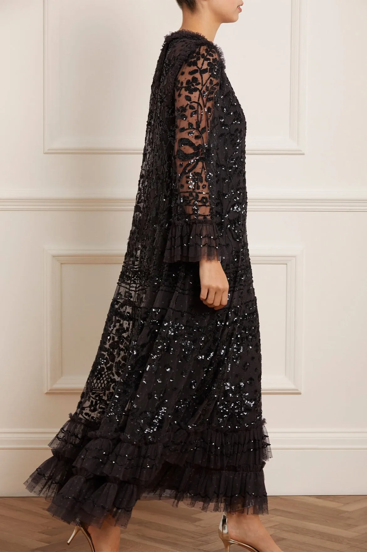 Celia Long Sleeve Ankle Gown