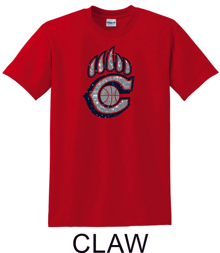 Chap Basketball Basic Tee- Matte or Glitter- 2 designs