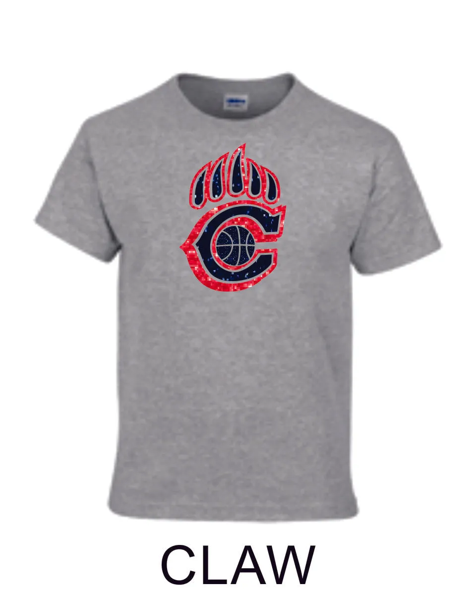 Chap Basketball Basic Tee- Matte or Glitter- 2 designs