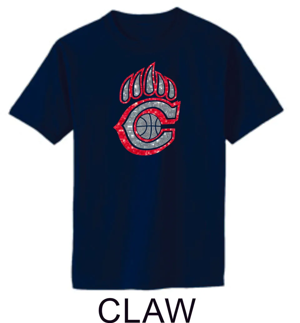 Chap Basketball Basic Tee- Matte or Glitter- 2 designs