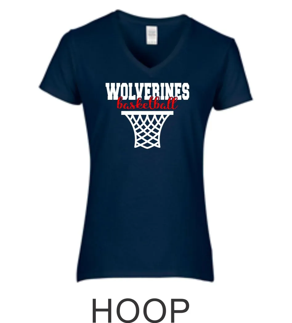 Chap Basketball Ladies Tee- 3 design- Matte or Glitter