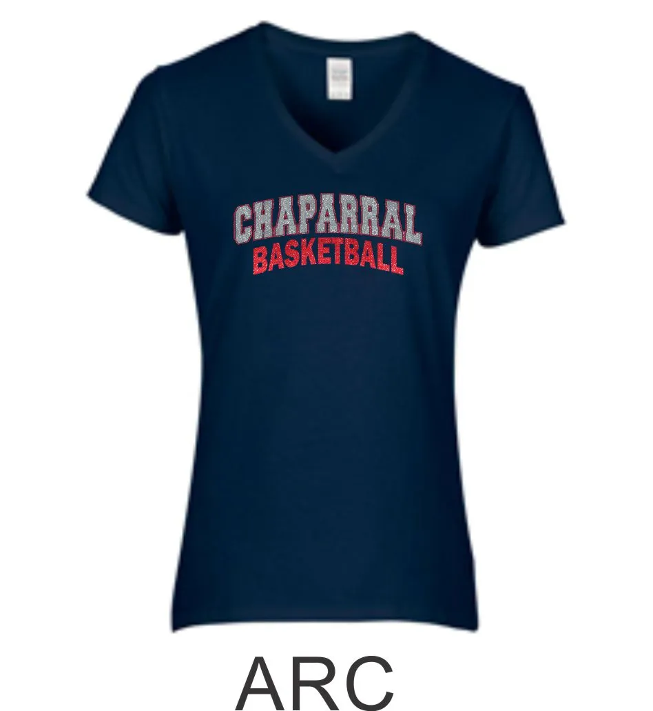 Chap Basketball Ladies Tee- 3 design- Matte or Glitter