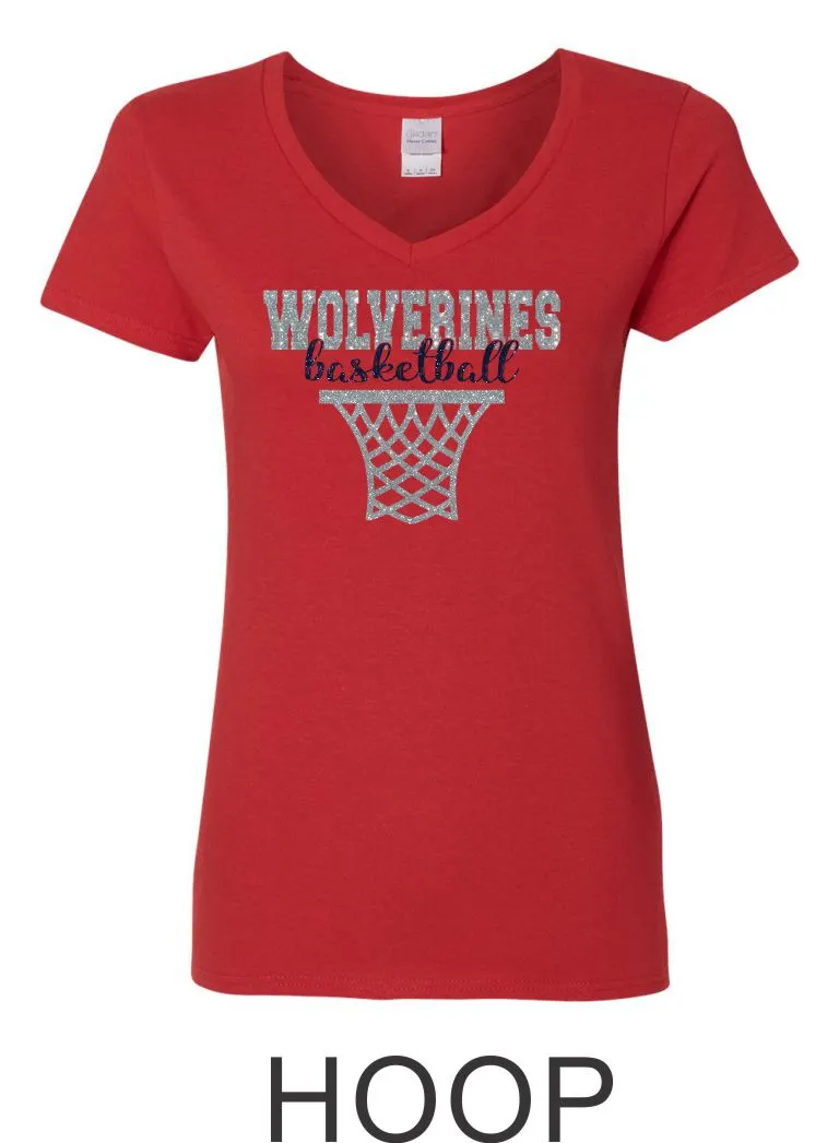 Chap Basketball Ladies Tee- 3 design- Matte or Glitter