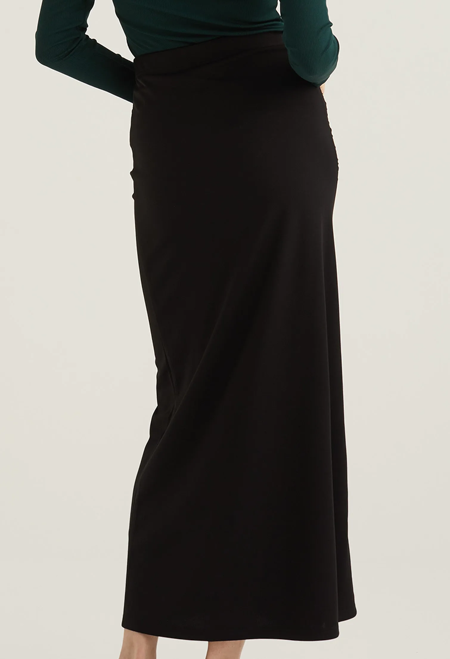 Cinch Detail Straight Cut Maxi Skirt