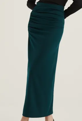 Cinch Detail Straight Cut Maxi Skirt