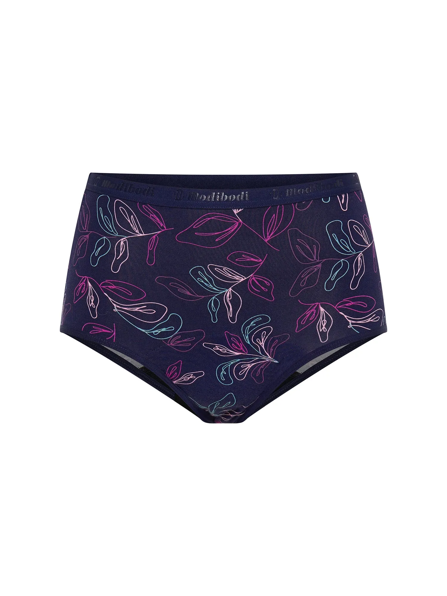 Classic Full Brief Moderate-Heavy Passion Vine Navy