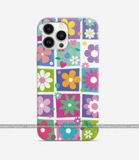 Colorful Flowers Checkered Case