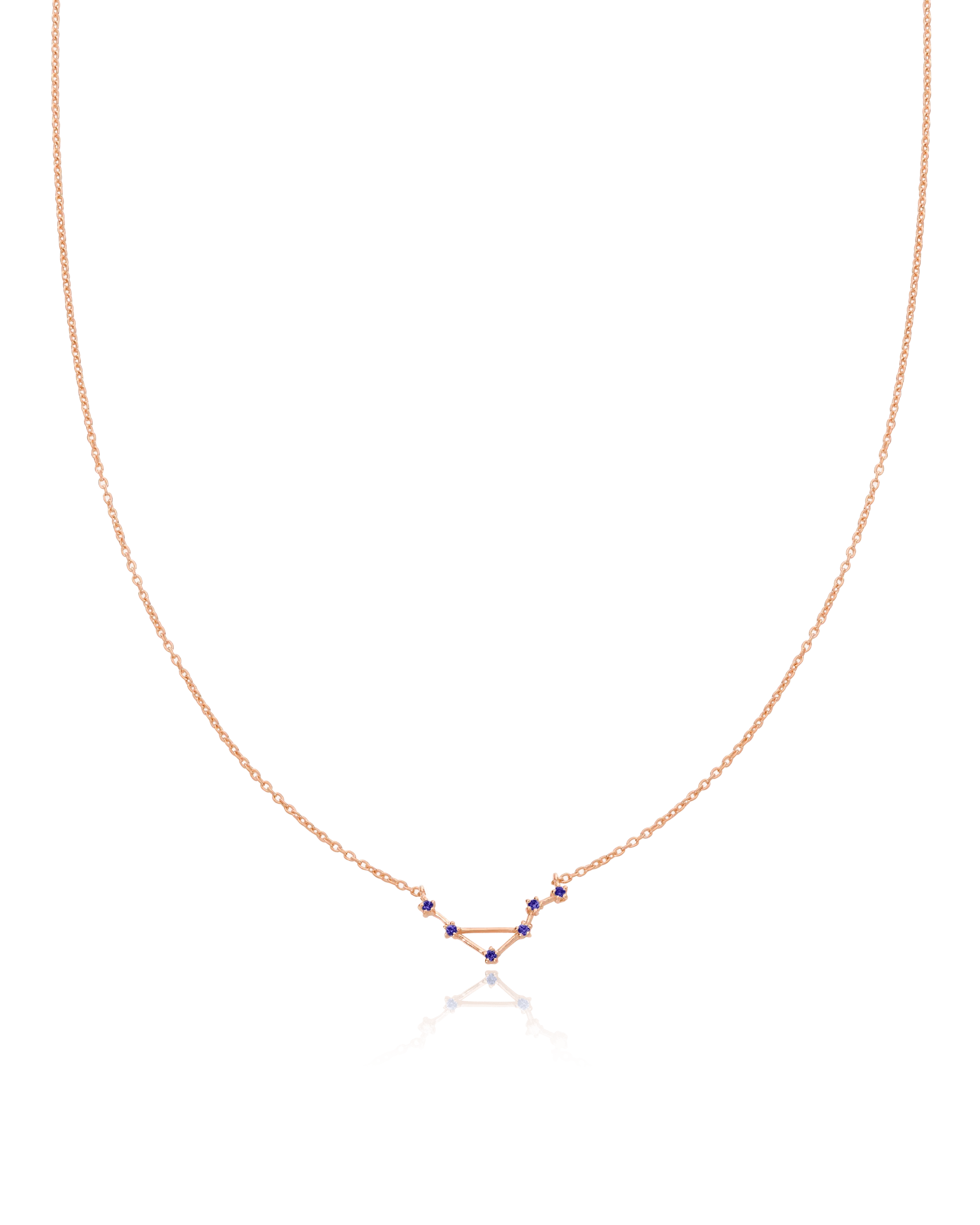 Constellation Birthstone Necklace - 18K Rose Vermeil