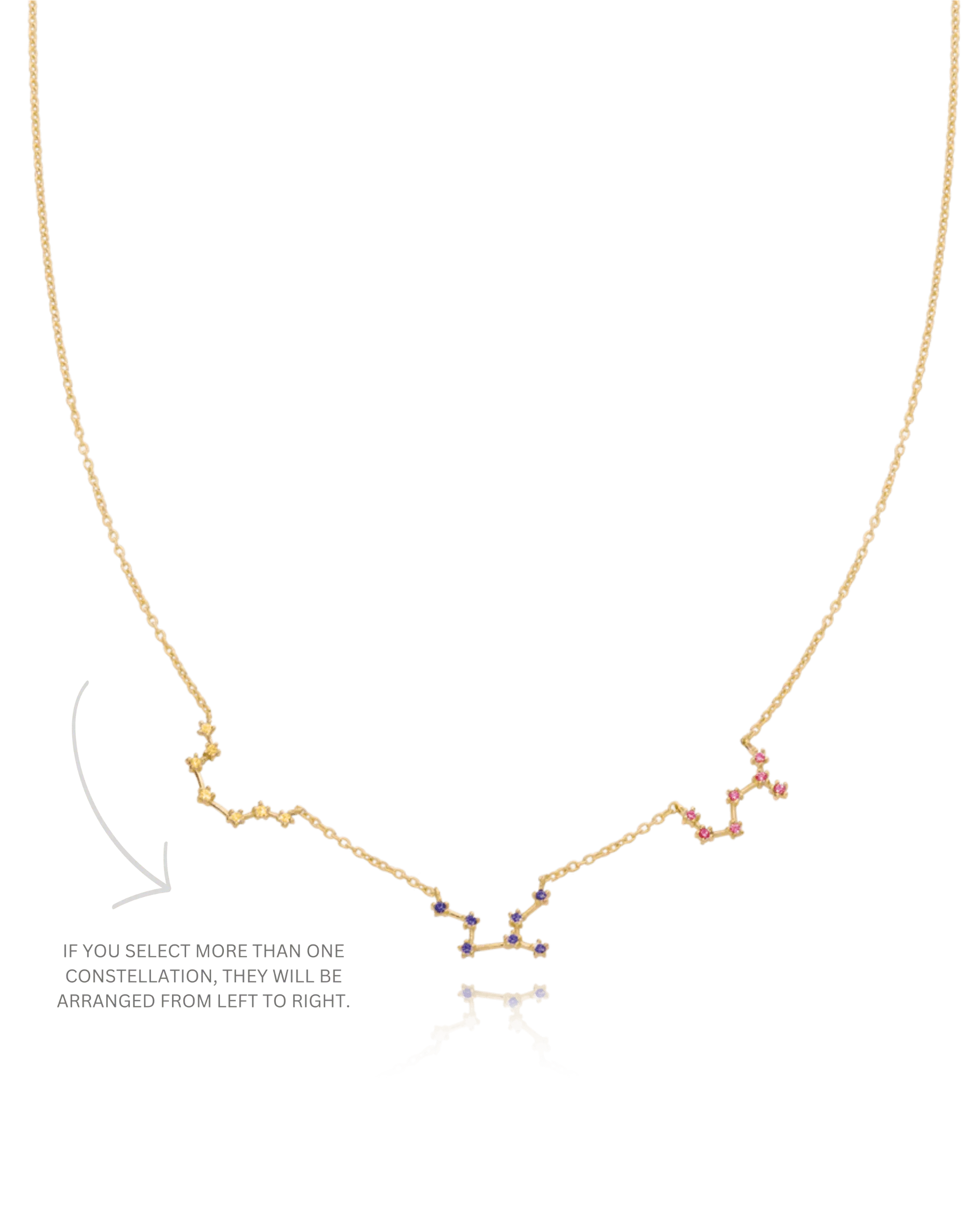 Constellation Birthstone Necklace - 18K Rose Vermeil