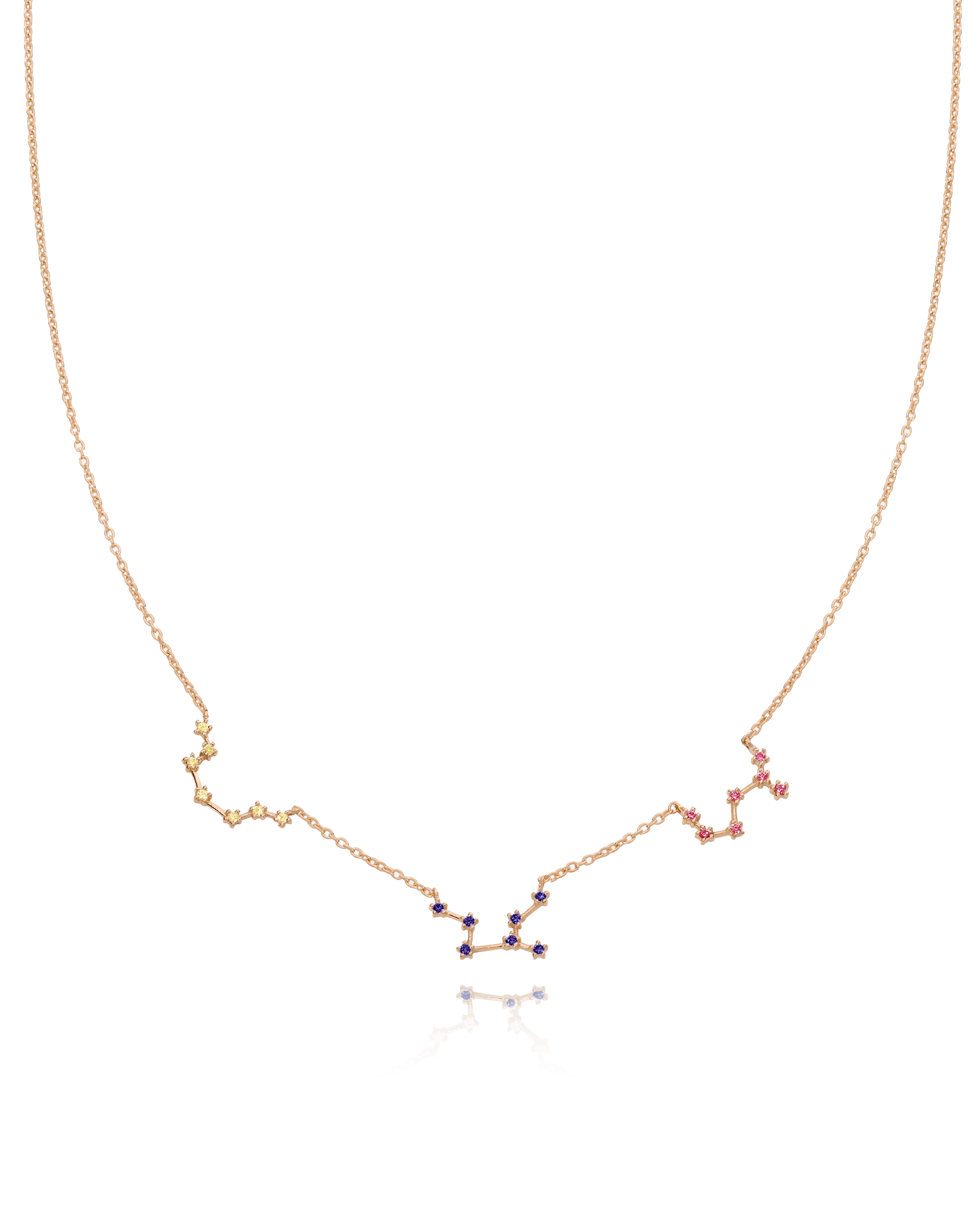 Constellation Birthstone Necklace - 18K Rose Vermeil