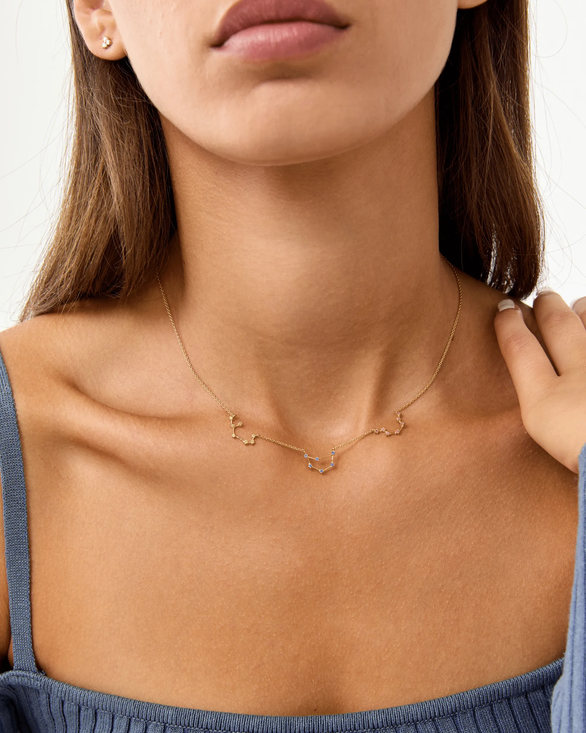 Constellation Birthstone Necklace - 18K Rose Vermeil