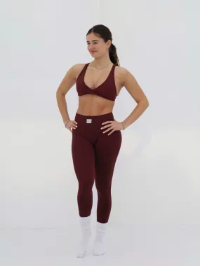 Core legging in Burgundy