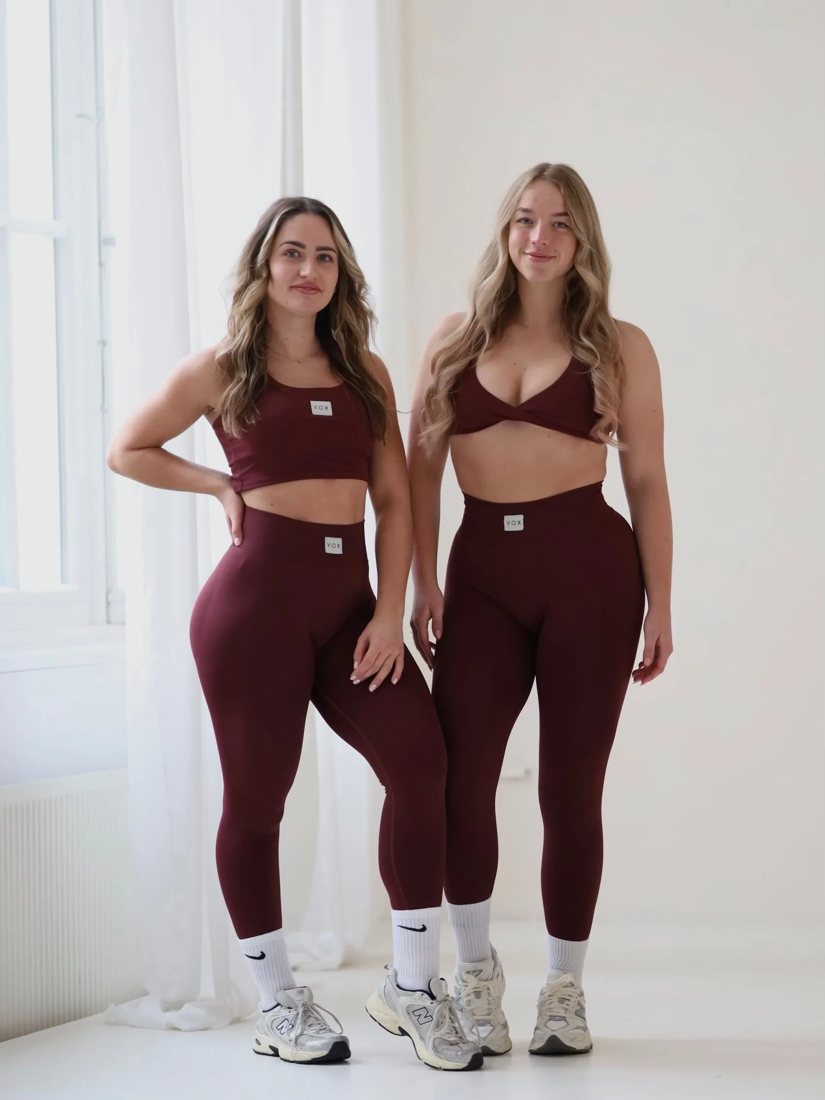 Core legging in Burgundy