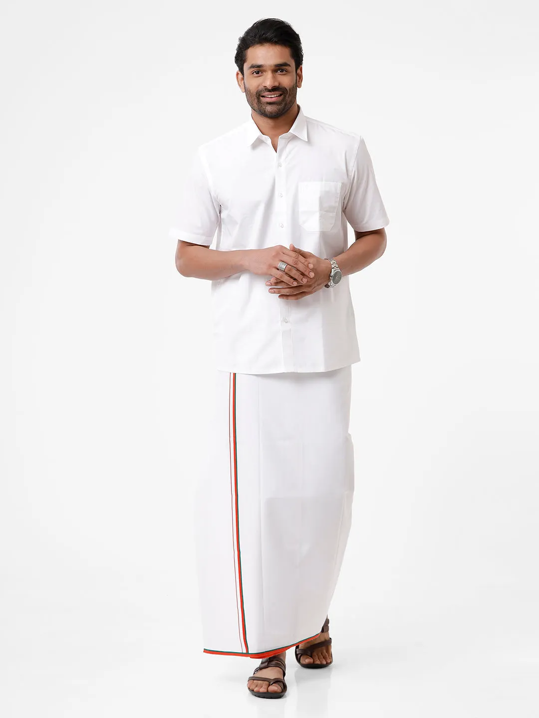 Cotton Double Political Dhoti VIP - BJP