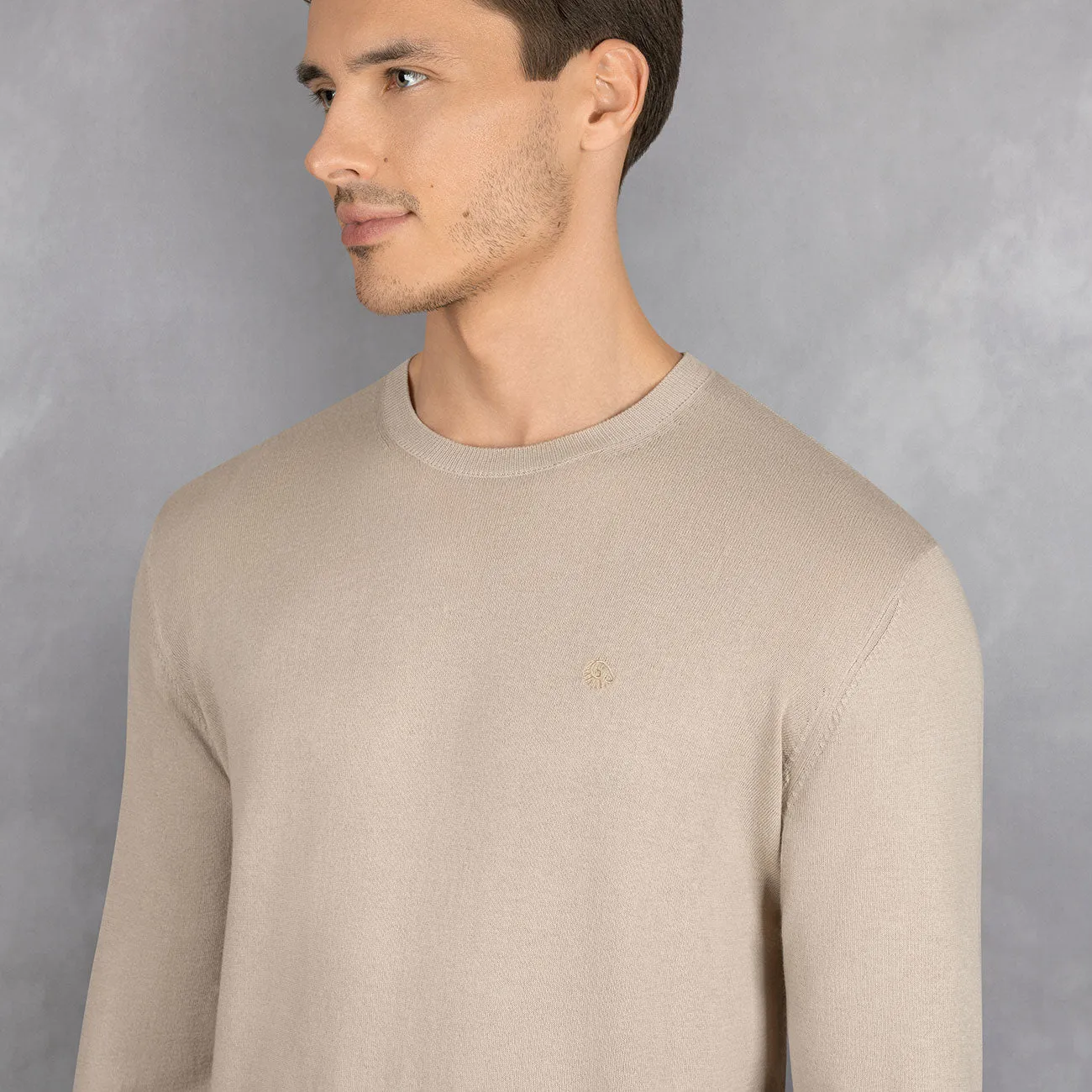 Cotton Pullover Round Neck Men