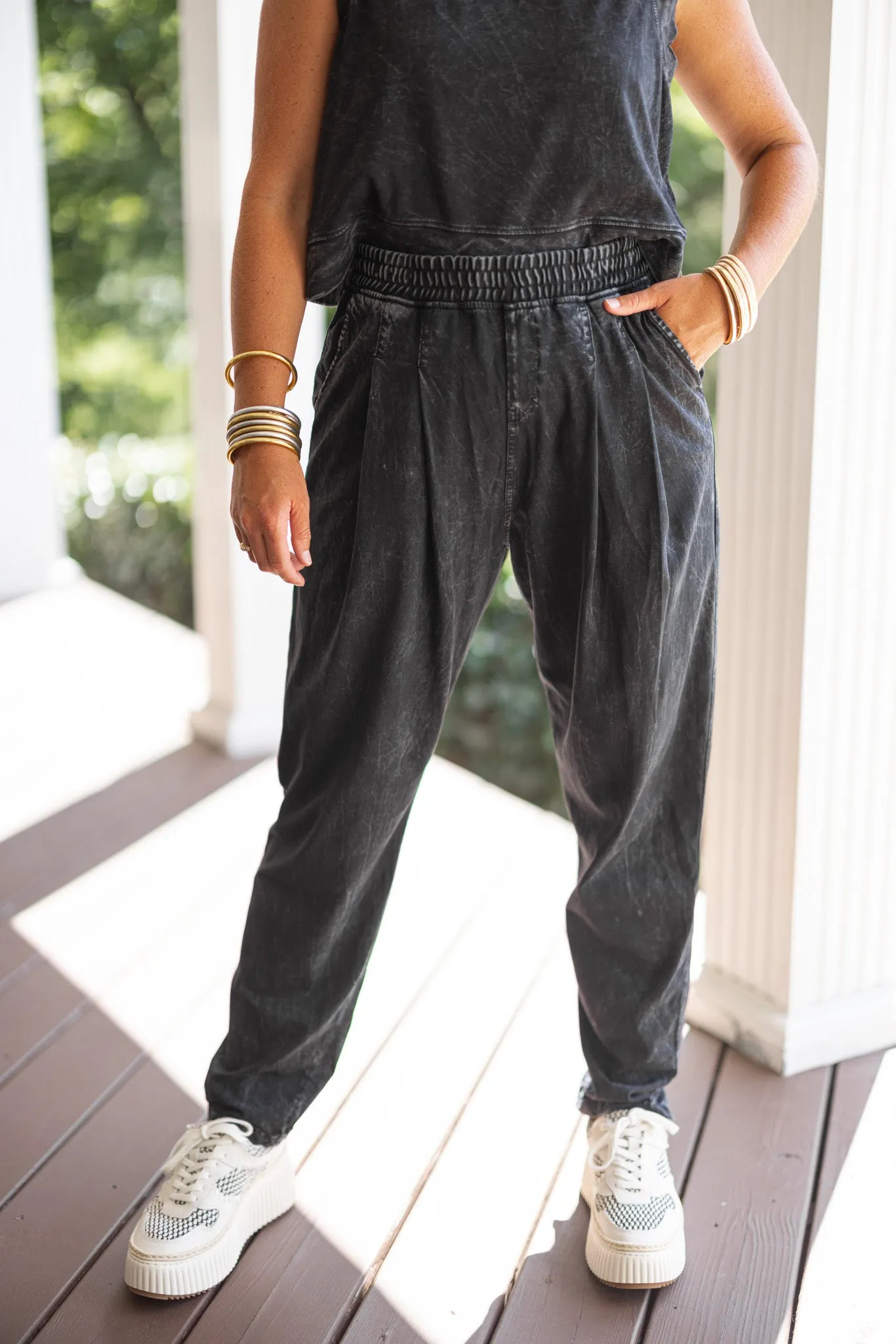 Cozy Comfort Black Knit Pants