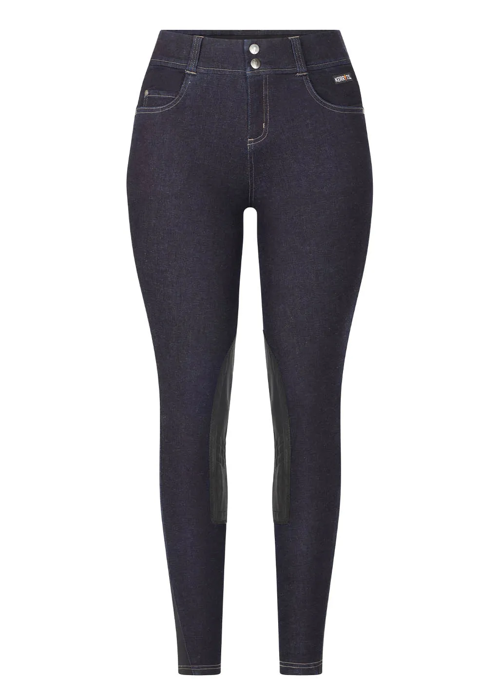 Cozy Rider Mid Rise Denim Knee Patch Breech