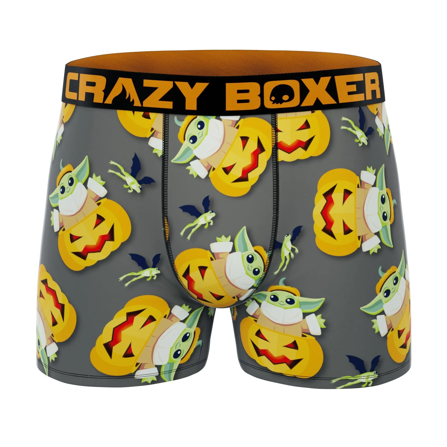 CRAZYBOXER Men's Mandalorian Halloween Breathable Soft Boxer Briefs (Creative Packaging)