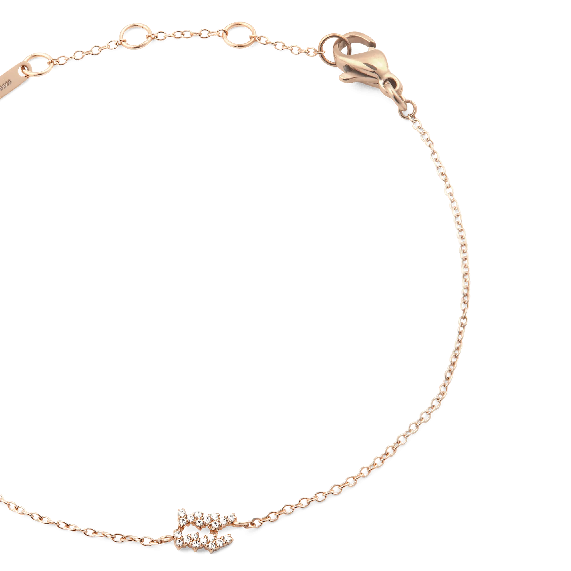 Crystal Zodiac Chain Bracelet Rose Gold