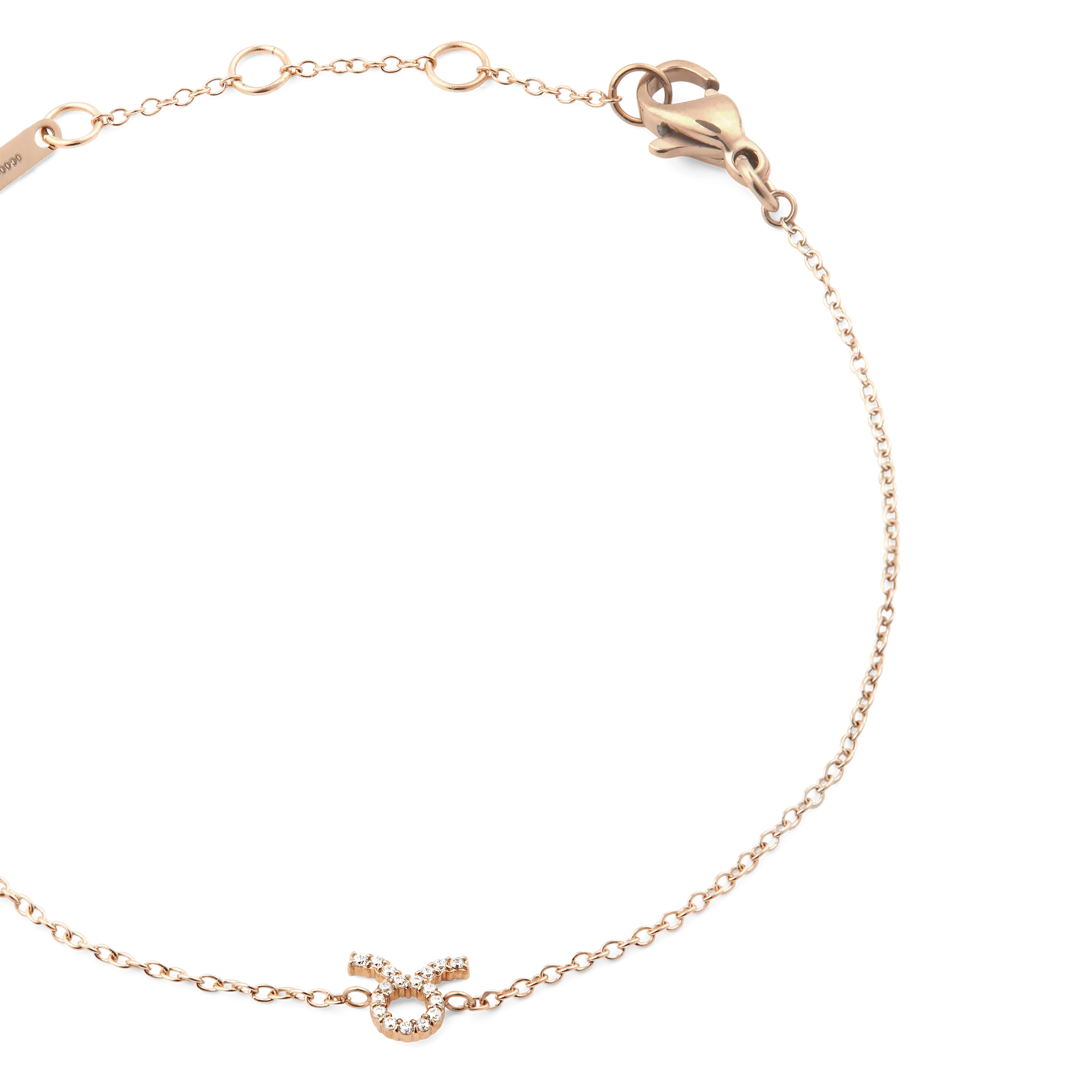 Crystal Zodiac Chain Bracelet Rose Gold