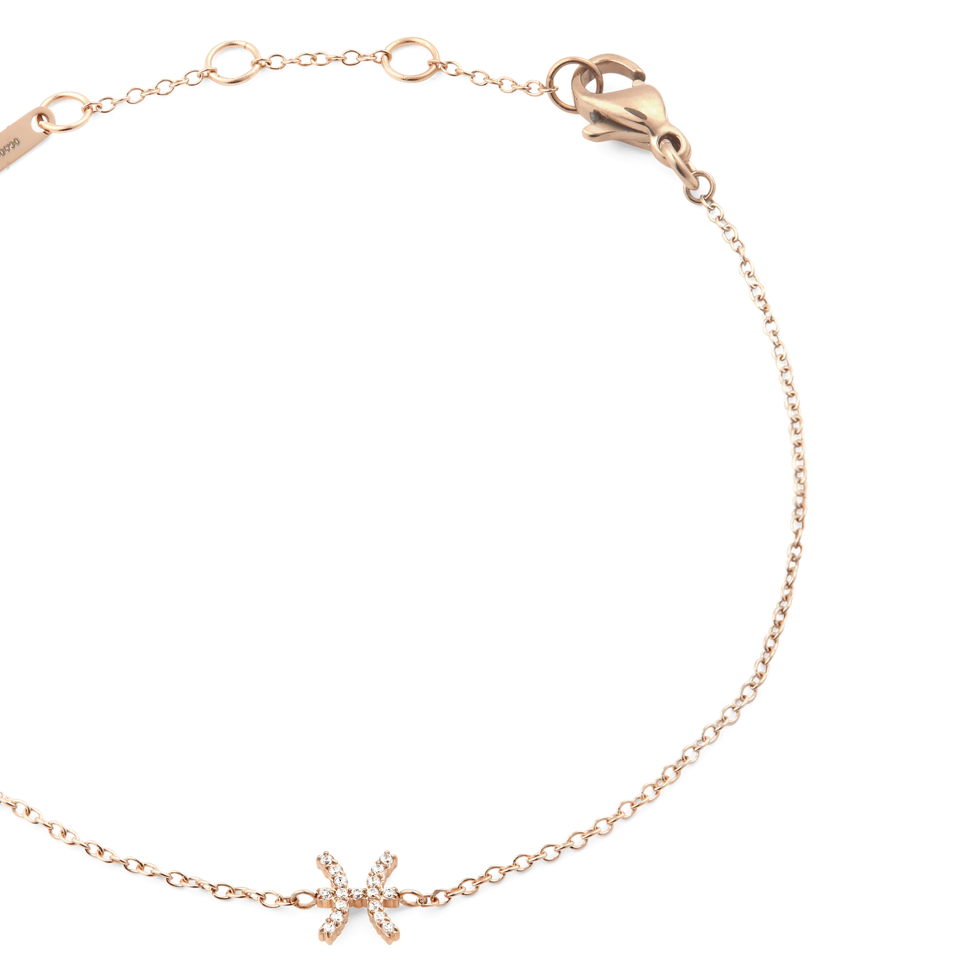 Crystal Zodiac Chain Bracelet Rose Gold