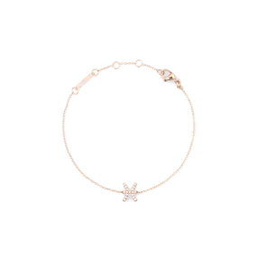 Crystal Zodiac Chain Bracelet Rose Gold