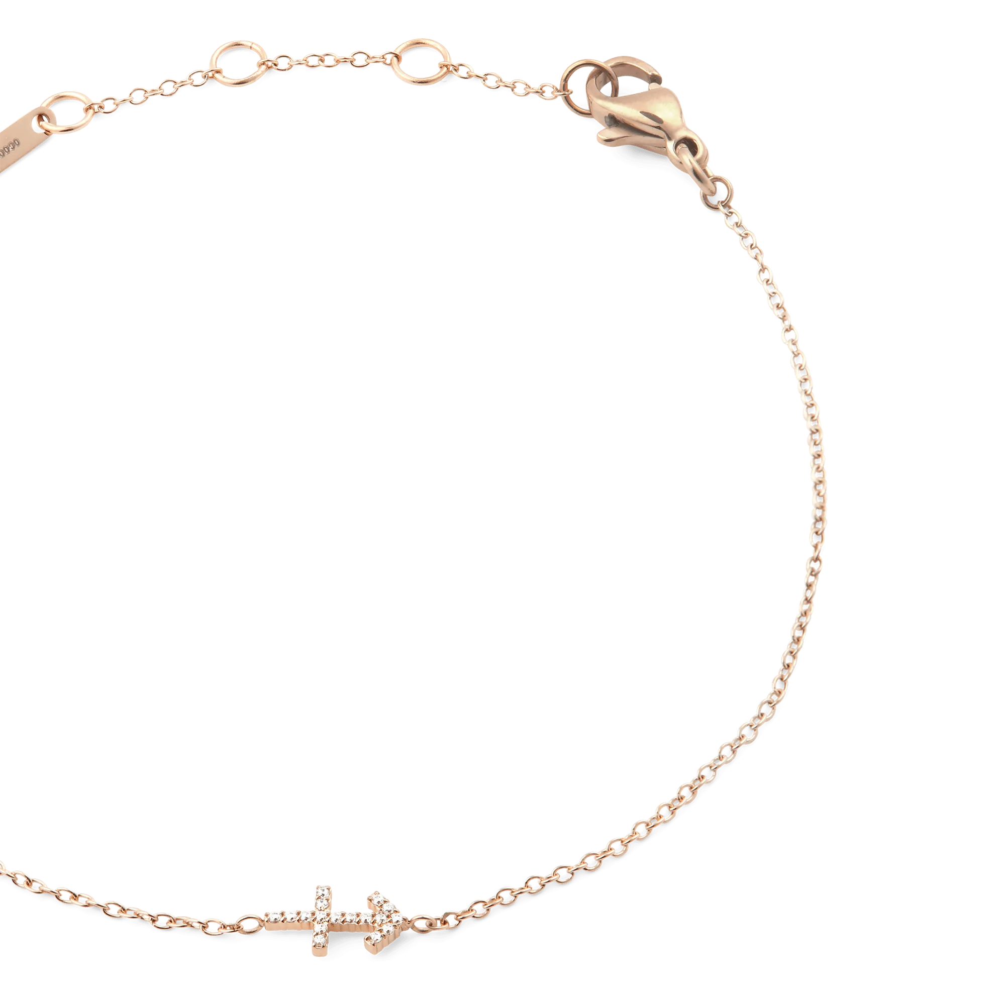 Crystal Zodiac Chain Bracelet Rose Gold