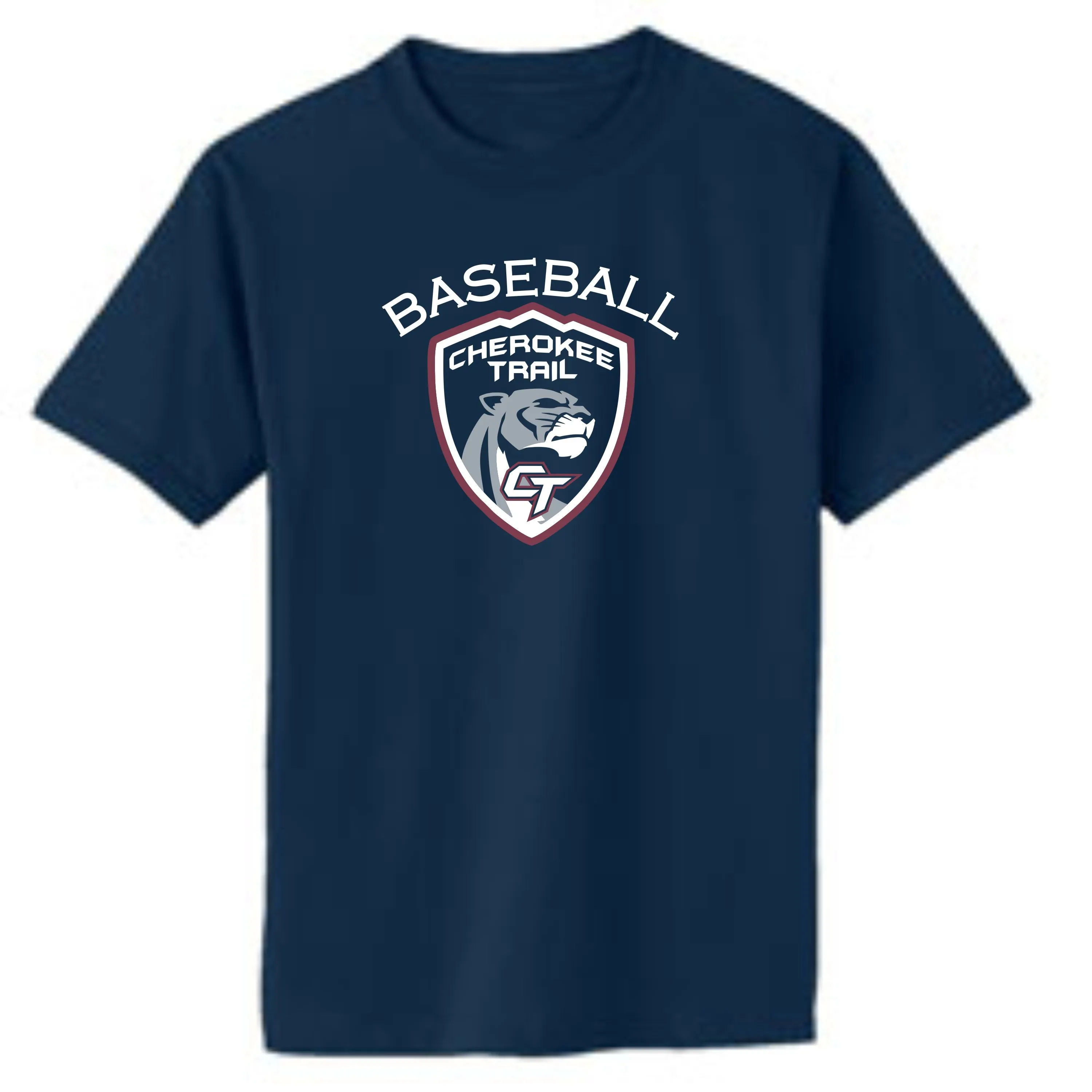 CT Baseball SHIELD DESIGN Basic Tee- Matte or Glitter