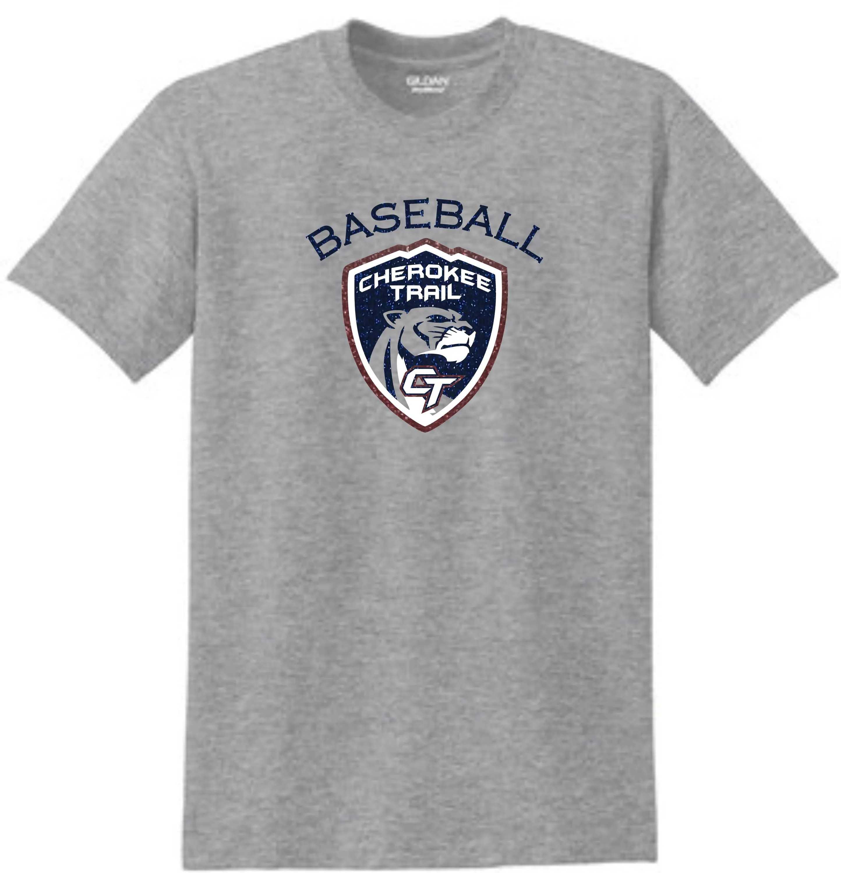 CT Baseball SHIELD DESIGN Basic Tee- Matte or Glitter