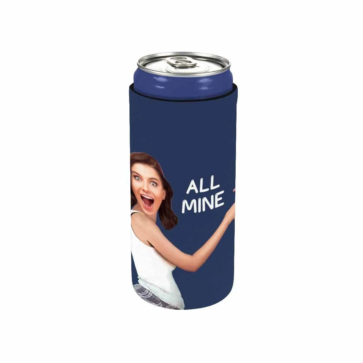 Custom Can Cooler With Photo Personalized All Mine Neoprene Koozies Non Slip for Beer Cans and Bottles