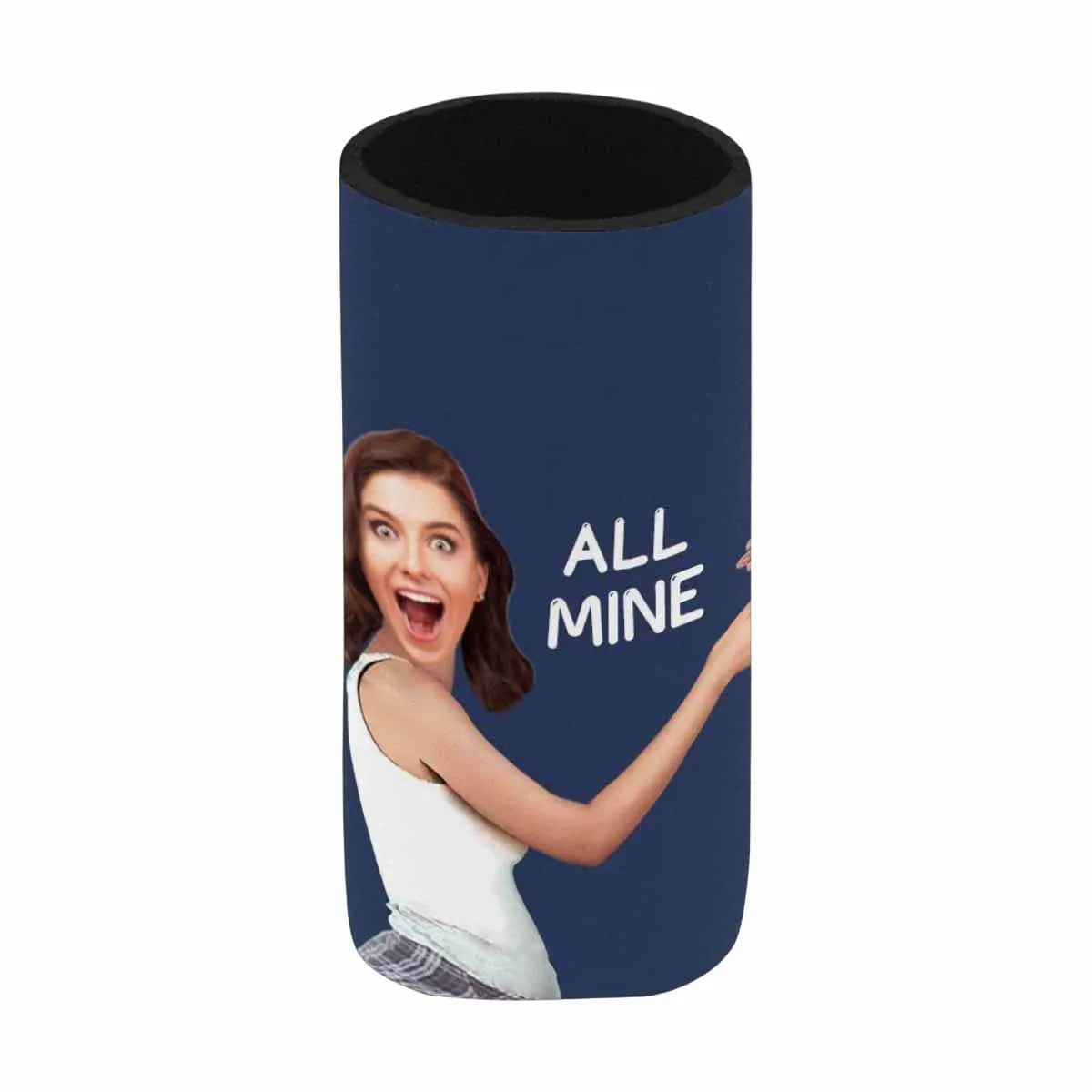 Custom Can Cooler With Photo Personalized All Mine Neoprene Koozies Non Slip for Beer Cans and Bottles