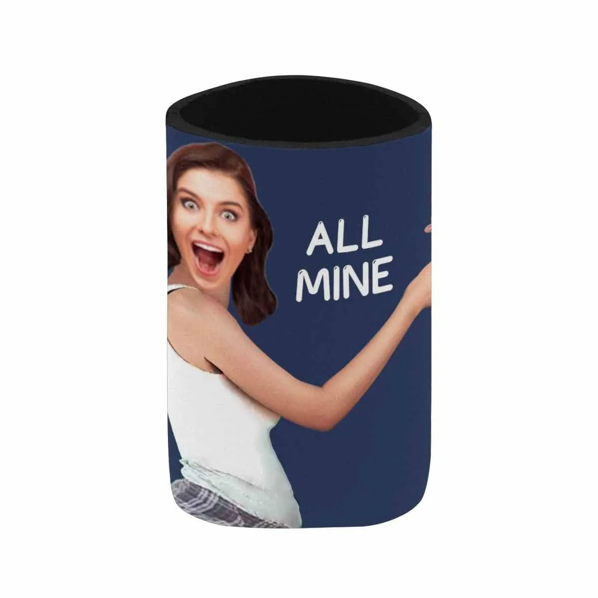 Custom Can Cooler With Photo Personalized All Mine Neoprene Koozies Non Slip for Beer Cans and Bottles