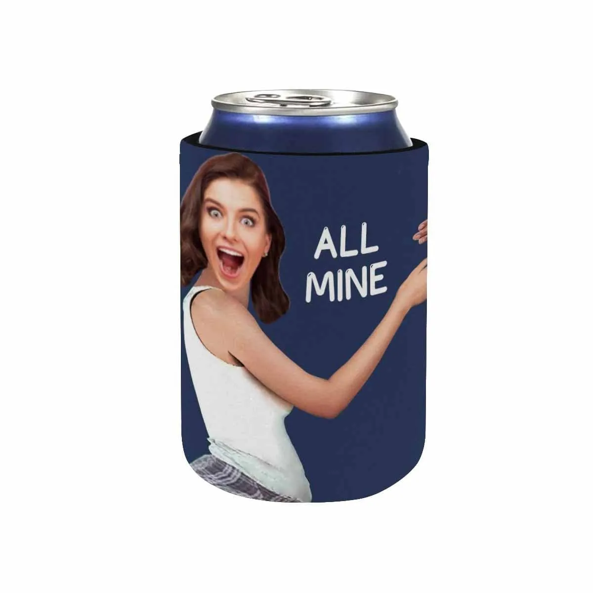 Custom Can Cooler With Photo Personalized All Mine Neoprene Koozies Non Slip for Beer Cans and Bottles