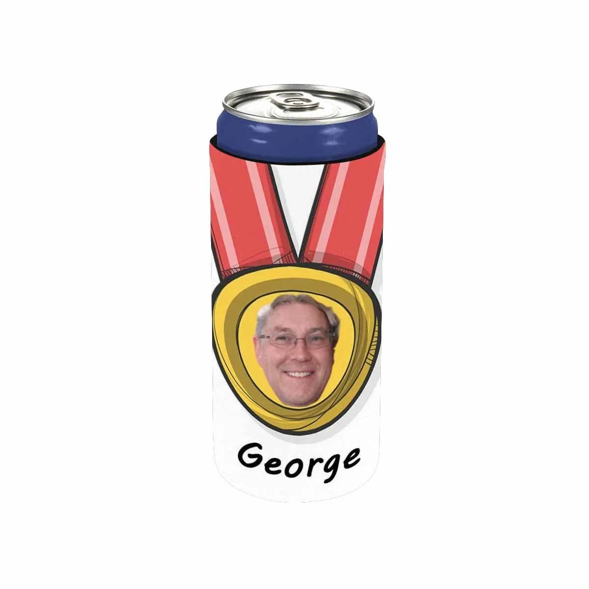 Custom Can Cooler With Photo Personalized Athlete Neoprene Koozies Non Slip for Beer Cans and Bottles