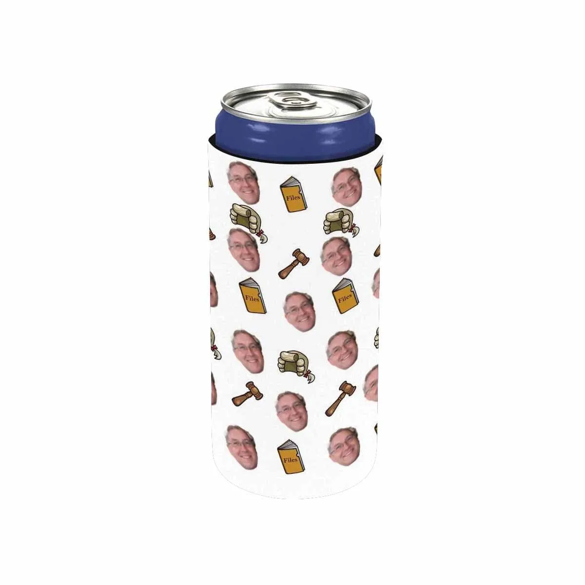 Custom Can Cooler With Photo Personalized Judge Neoprene Koozies Non Slip for Beer Cans and Bottles